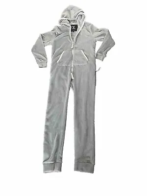 Buy ONEPIECE Fleece Minky Hooded One Piece Jumpsuit Bodysuit Light Gray XS Norwegian • 66.59£