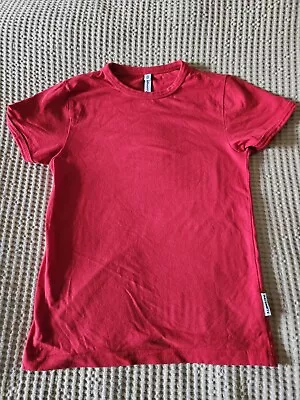 Buy Maxomorra Sweden Short Sleeved Red T Shirt Size 122/28 Age 7-8. Organic Exc Cond • 3.75£