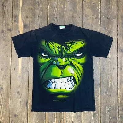 Buy The Incredible Hulk T-Shirt Mens Marvel Graphic Y2K Vintage Tee, Black, Medium • 45£