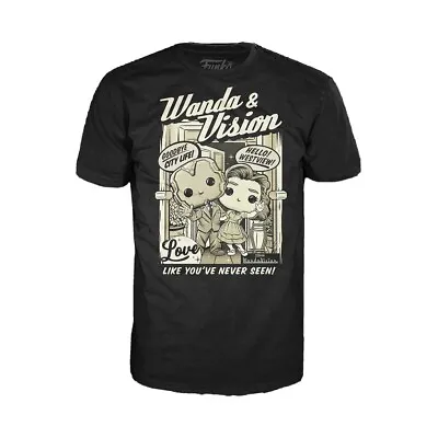 Buy Marvel Funko Pop Tee T-Shirt Wanda & Vision House Size XXL 2XL Black Wandavision • 13.95£