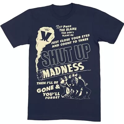 Buy Madness Unisex T-shirt: Shut Up Size Large New Dark Navy • 17.89£