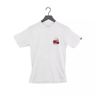 Buy Vans Women's T-Shirt S White 100% Cotton Short Sleeve Round Neck Basic • 10£