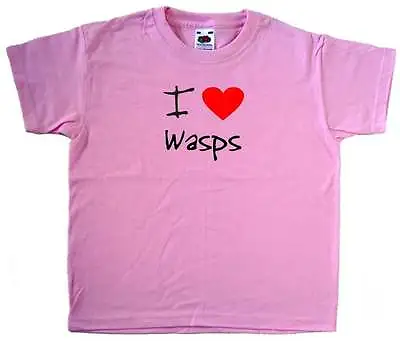 Buy I Love Heart Wasps Pink Kids T-Shirt • 6.99£