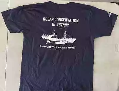 Buy Sea Shepherd XL Shirt Support The Whales Navy Oceans Cause Protest Conservation • 37.89£