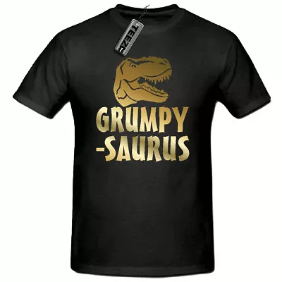 Buy Grumpysaurus Funny Novelty Mens Tshirt,( Gold Slogan) Grumpy Mens Tshirt • 8.99£