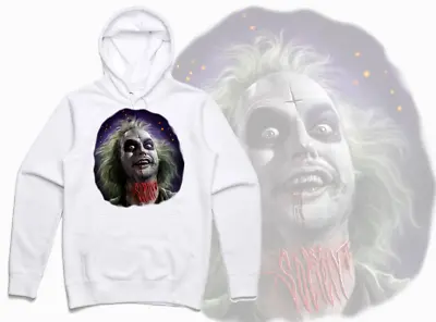 Buy NEW Art Society BEETLEJUICE WHITE Hoodie SMALL-3XLARGE LIMITED • 83.63£