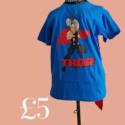 Buy Thor T-Shirt And Detachable Cape Age 11-12 BNWT • 3£