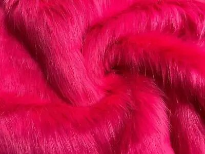 Buy Super Luxury Faux Fur Fabric Material - HOT PINK • 309.99£