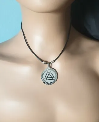 Buy Viking Valknut Necklace Norse Stainless Steel Leather Jewellery Gift ☆ • 9.80£