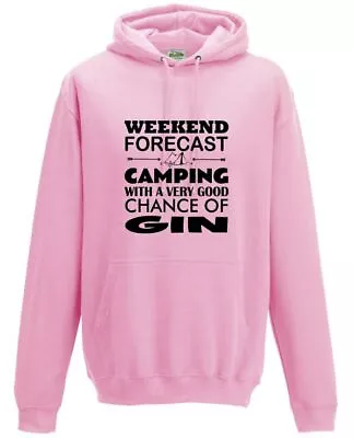Buy Camping Tent Funny Gin Hoodie, Camping Hoody, Gin Glamping Alcohol Hooded Sweat • 20.99£