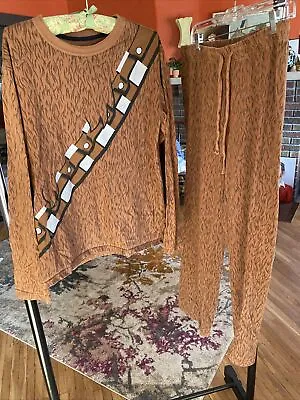 Buy Disney Star Wars Chewbacca 2 Piece Long Sleeve Knit Pajama Set Adults Size M • 33.15£