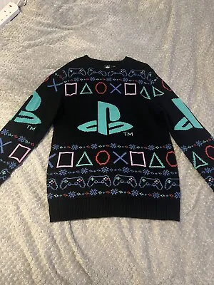 Buy SONY PLAYSTATION - Christmas Jumper - BLACK - Size Small - Primark • 14£