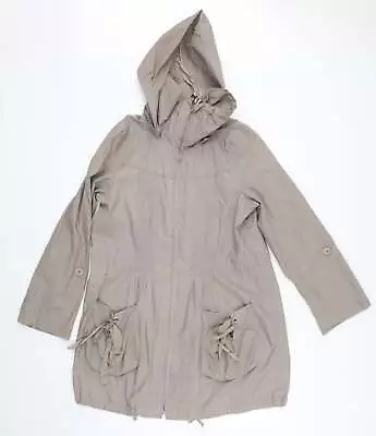 Buy Denim Co Womens Grey Jacket Coat Size 10 Zip • 9.50£