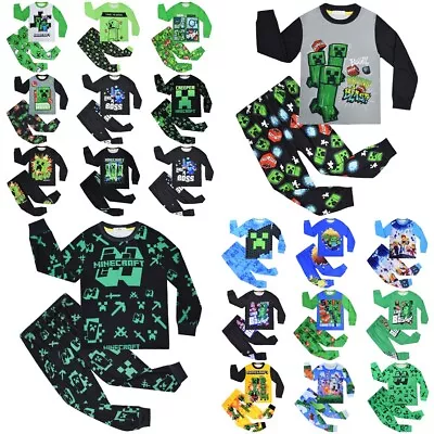 Buy Kids Boys Creeper Pyjama Short Sleeve T-shirt Shorts PJ Set Sleepwear Nightwear • 9.98£