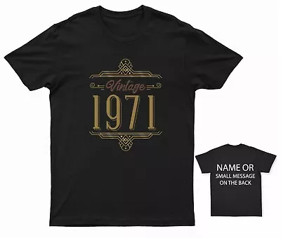 Buy Vintage Years 1971 T-shirt 52nd Birthday 52 Years Old Vintage Style Celebration • 12.95£
