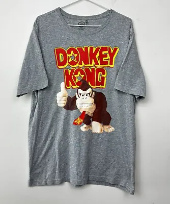 Buy 2009 RARE Nintendo Donkey Kong Grey Crew Neck T-Shirt Mens Size XXL Official Tee • 25.13£