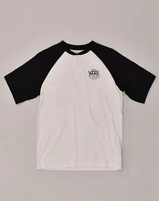 Buy VANS Womens T-Shirt Top UK 14 Large White Colourblock Cotton UR11 • 10.43£