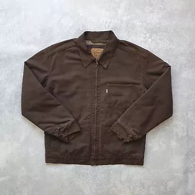 Buy Levi’s Thick Fleece Lined Denim Workwear Full Zip Harrington Style Jacket • 40£