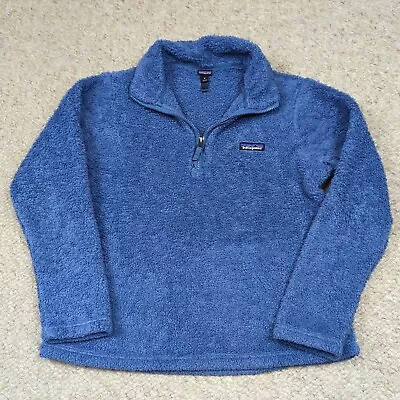 Buy Patagonia Los Gatos 1/4 Zip Pullover Women M Woolly Blue Deep Pile Fleece Jacket • 31.73£