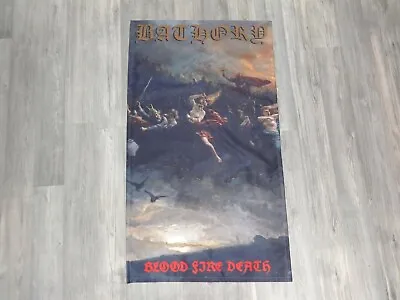 Buy Black Metal Flag Flagge Poster  Black Metal Venom Bloody Fire ....Taake Enslaved • 25.69£