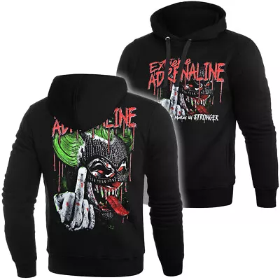 Buy Sweatshirt Hoodie Hooded Men Bluza Black Hooligans EA Clown Joker Horror • 37£