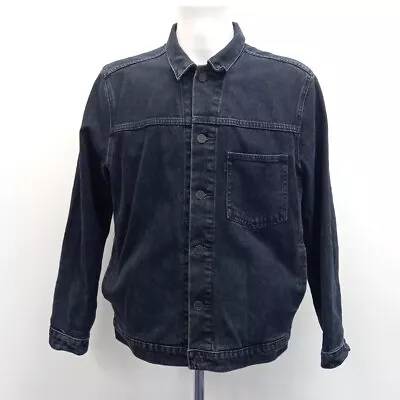 Buy Levis Denim Jacket Mens L Dark Blue Black Cotton Classic Casual RMF07-RP • 7.99£