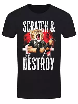 Buy Playlist Pets Scratch & Destroy Men's Black T-Shirt • 14.99£