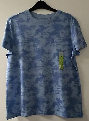 Buy Ladies Blue Camouflage T-Shirt - Size Medium  • 2.50£