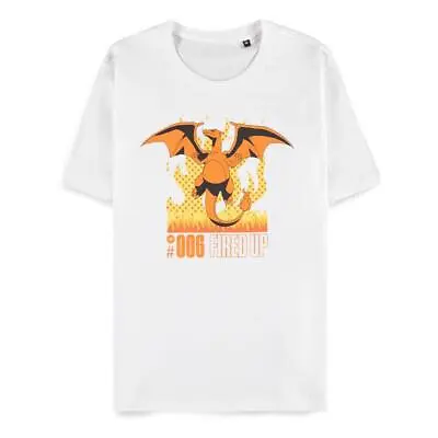 Buy Pokemon - Charizard 'Fired Up' Short Sleeve White T-Shirt (size XL) OFFICIAL • 17.99£