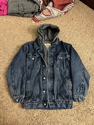 Buy Route 66 Jean Jacket With Built In Hoodie Size Small • 11.34£