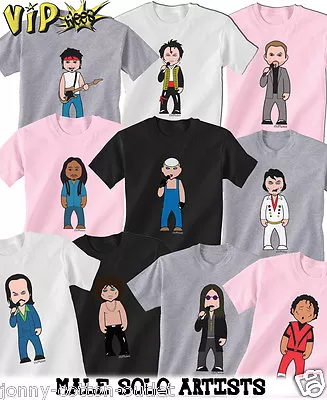 Buy VIPwees Childrens ORGANIC T-shirt Male Solo Artists Caricatures Choose Design • 11.99£