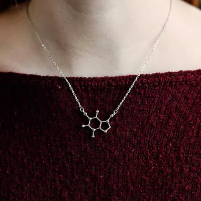 Buy  Organic Chemistry Jewelry Silver Pendant Chemical Necklace Girl • 6.62£
