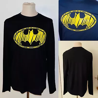 Buy Batman Dark Knight Logo Dc Comics Long Sleeve T-shirt Medium M • 15£