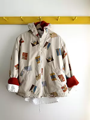 Buy 1980s Issey Miyake HAI SPORTING GEAR Novelty Flag Print Reversible Fleece Jacket • 140.17£