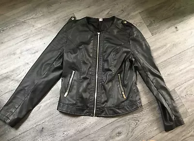 Buy Ladies Leather Look Crop Jacket. Size 12  Black  Pvc By Select • 4.99£