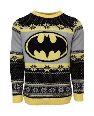 Buy Medium (UK) Batman Gotham City Ugly Christmas Jumper Sweater Xmas DC • 33.99£