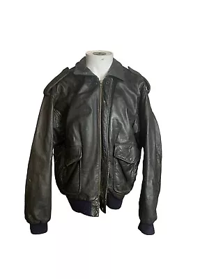 Buy Real Leather Mens Goth/New Wave/ Grunge Vintage Retro Jacket Size Large.  C3 • 25.86£