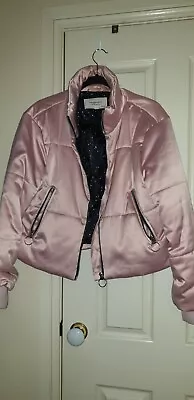 Buy  Bagatelle Puffer Short Pink Satin Jacket Size 10&12. Please Check Other Jacket  • 24.66£