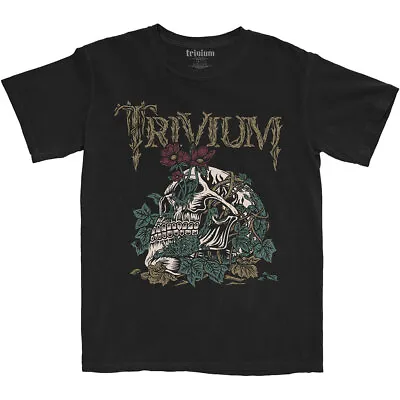 Buy TRIVIUM - Unisex T- Shirt - Skelly Flower  - Black   Cotton • 16.99£