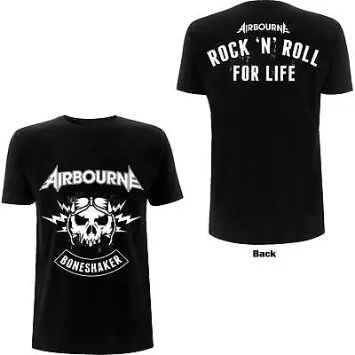 Buy AIRBOURNE Official Unisex T- Shirt - Official  R 'n' R Boneshaker - Black Cotton • 16.99£