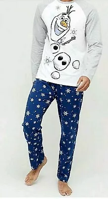 Buy Adult Mens Womens Teenager Disney Frozen Olaf Pyjamas Set Medium Christmas PJs • 9.99£