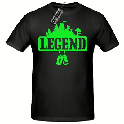 Buy Battle Royale Dogtag Legend Gaming Tshirt, Green Slogan Children's Tshirt • 8.50£