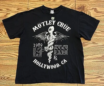 Buy Motley Crue T Shirt 2013 Dr. Feelgood Tour Black Delta Tag Mens XL • 23.62£