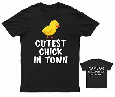 Buy Cutest Chick In Town  Easter Egg T-Shirt Personalised Gift Customised Name • 13.95£