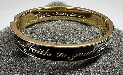 Buy Disney Couture Have Faith In Your Dreams Cinderella Black Gold Bangle Bracelet • 12.54£