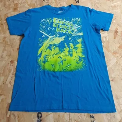 Buy Star Wars Graphic T Shirt Blue Adult Large L Mens The Empire Strikes Back Summer • 11.99£