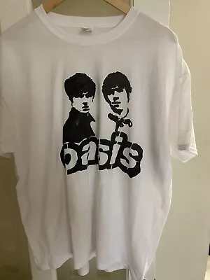 Buy Oasis T Shirt Hand Painted Design Heat Pressed Large Size One Off T Shirt • 3.99£