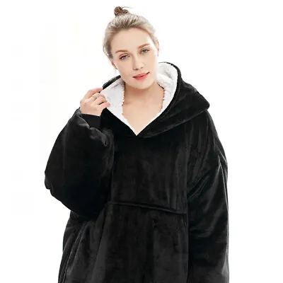 Buy Teddy Bear Fleece Hoodie Blanket Oversized Giant Big Wearable Hooded Sweatshirt • 11.95£