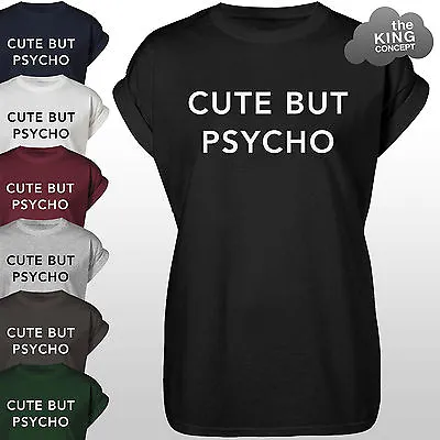 Buy Cute But Psycho T-Shirt Top Cutie Pie Psychopath Hipster Funny Slogan Tee Tumblr • 9.99£