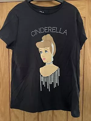 Buy Womens Disney Cinderella T-shirt Grey Size 16 TU • 7.20£